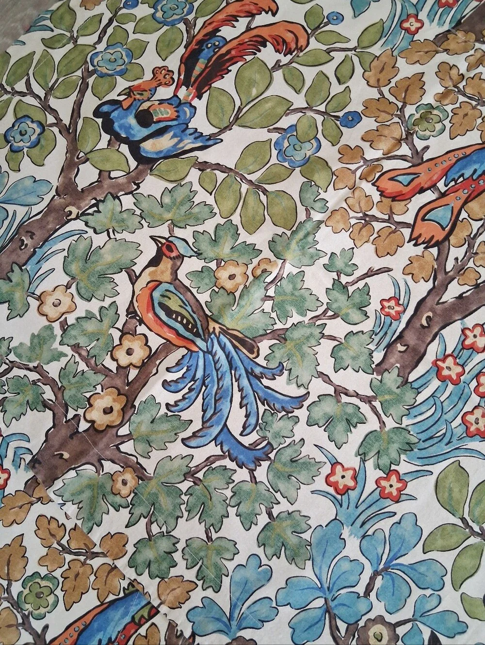 Pottery Barn Mayle Queen Duvet Cover And Shams Birds Botanical Floral